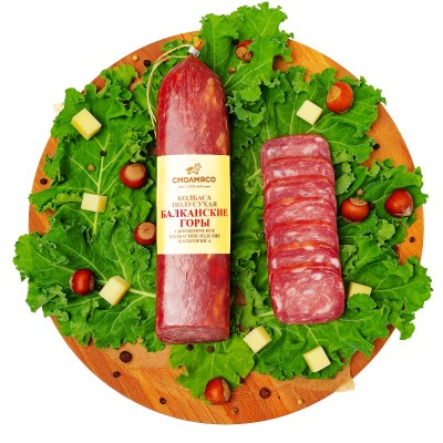 Балканские горы Сырокопченая полусухая  (СмолМясо)